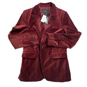 NWT Women's Banana Republic Rusty Red Velvet Blazer Jacket, 10
